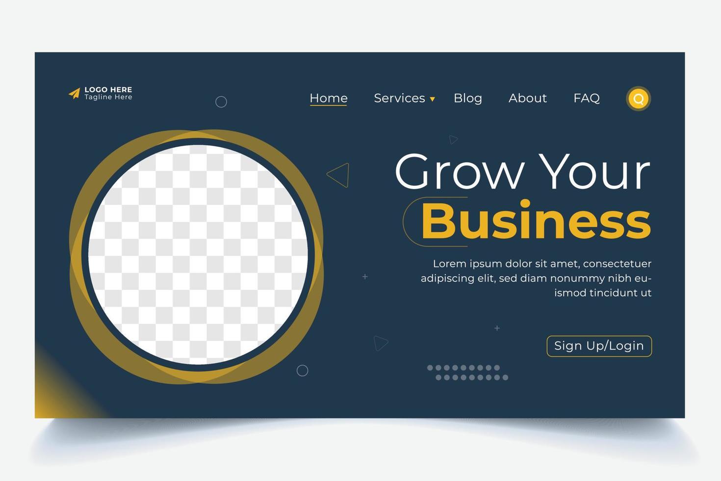 Business Landing Page Template Design vector