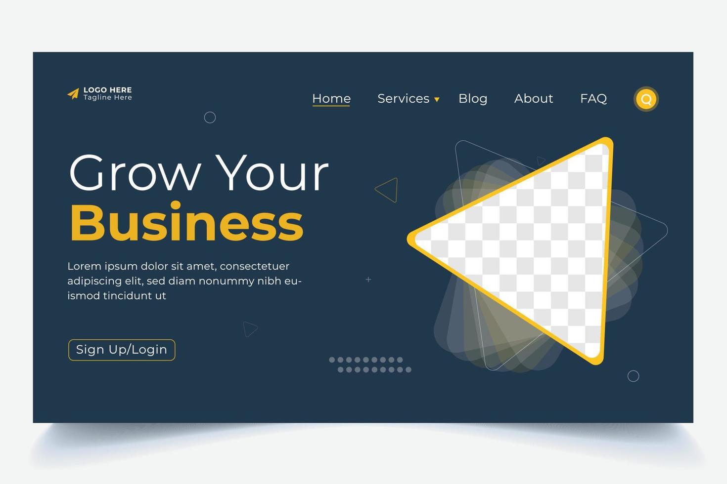 Business Landing Page Template Design vector