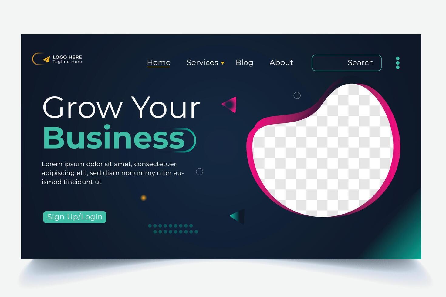 Business Landing Page Template Design vector