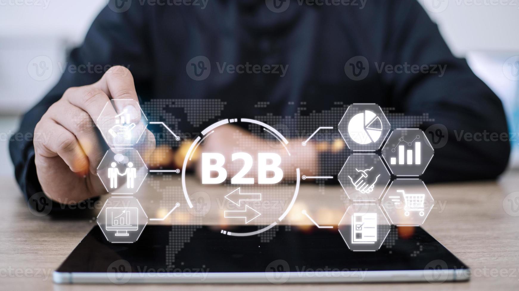 concepto de marketing de tecnología de comercio de empresa de negocios b2b. foto