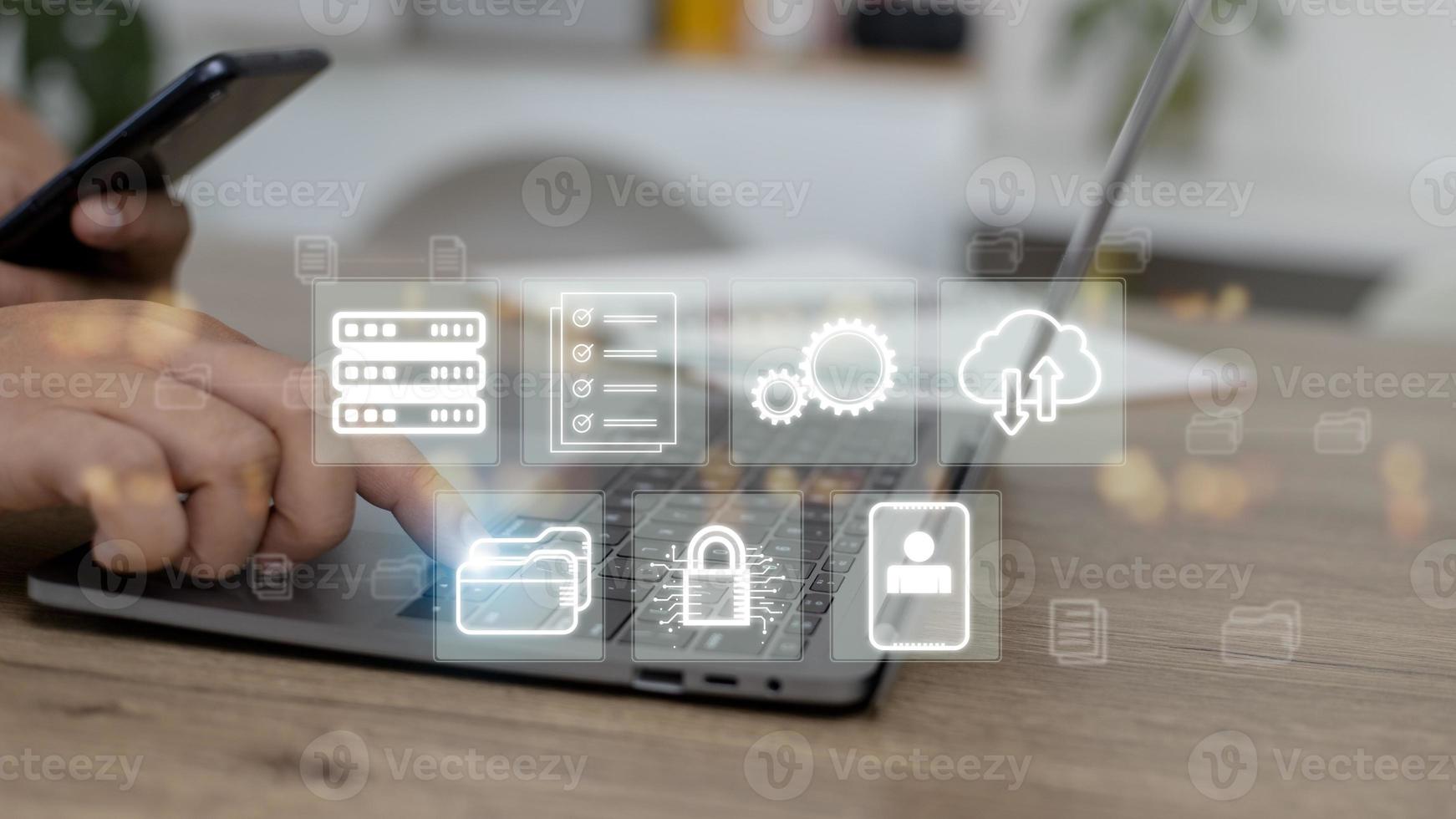 document management concept, online documentation database photo