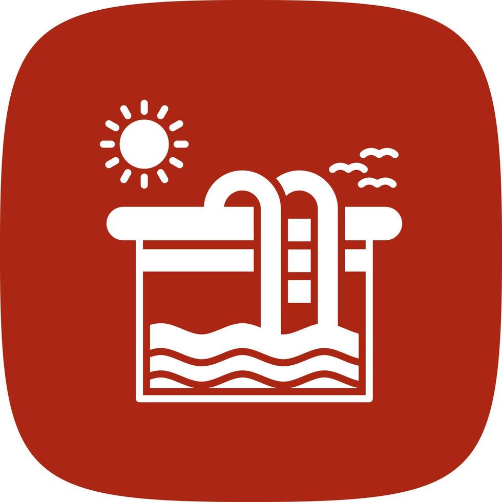 Swimming Pool Creative Icon Design vector