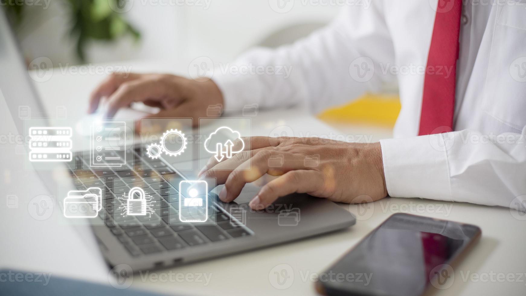 document management concept, online documentation database photo