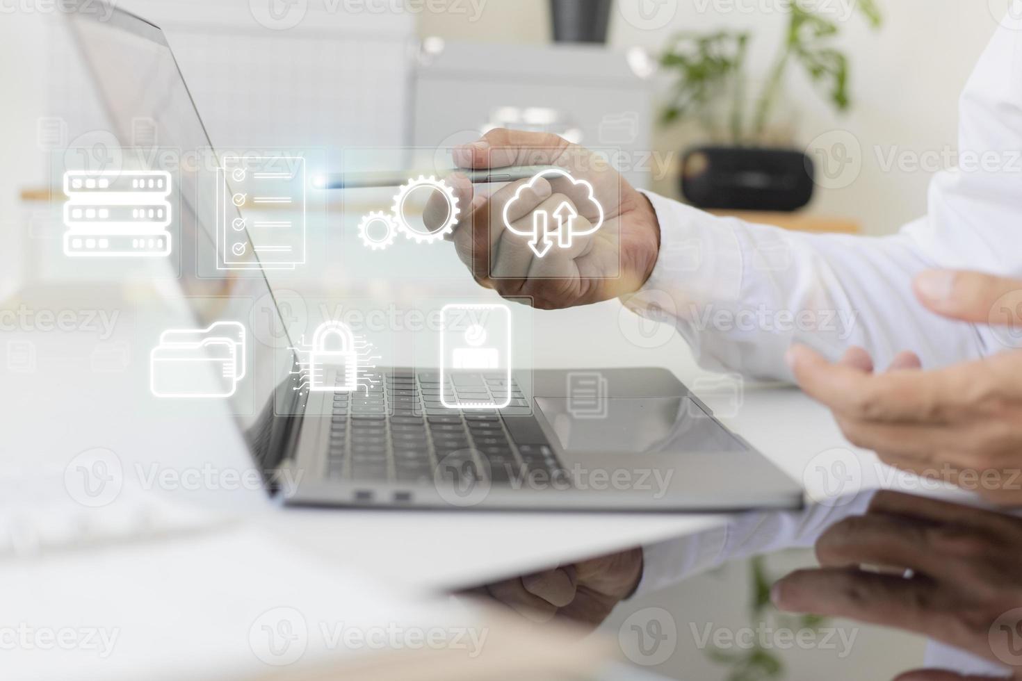 document management concept, online documentation database photo