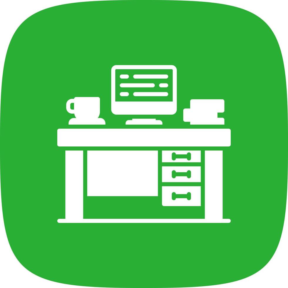 Office Desk Creative Icon Design vector