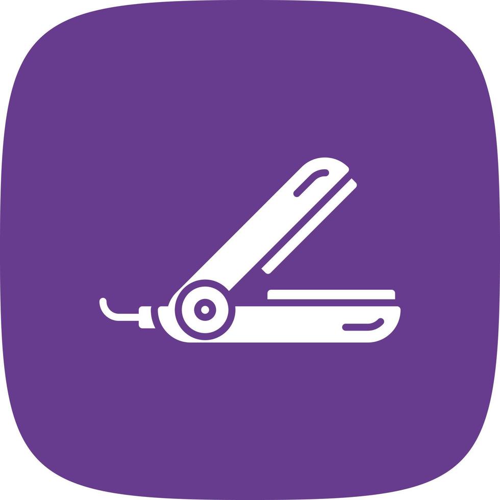 Hair Straightener Creative Icon Design vector