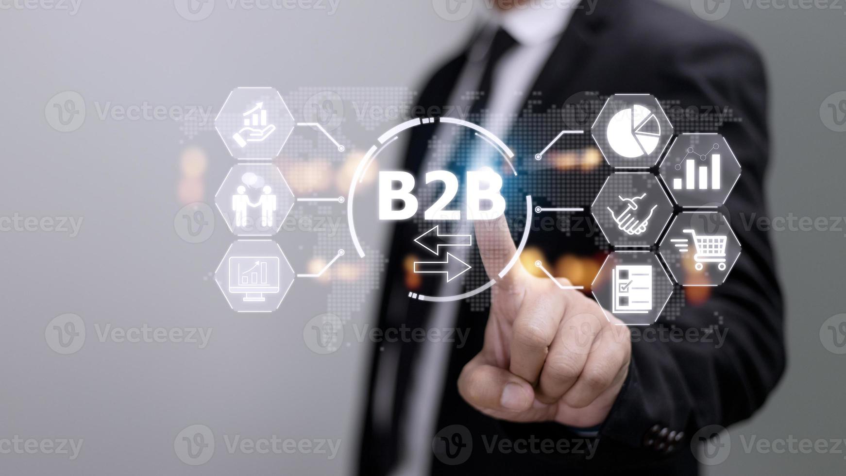 concepto de marketing de tecnología de comercio de empresa de negocios b2b. foto