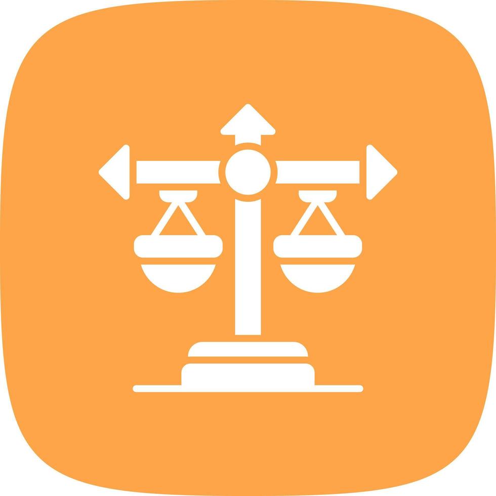 Balance Scale Creative Icon Design vector