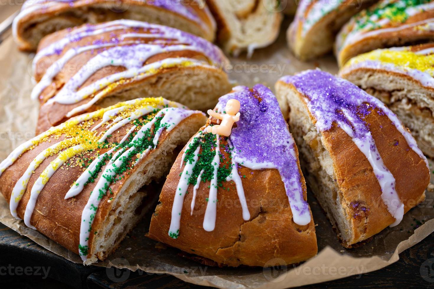 pastel de rey para mardi gras foto