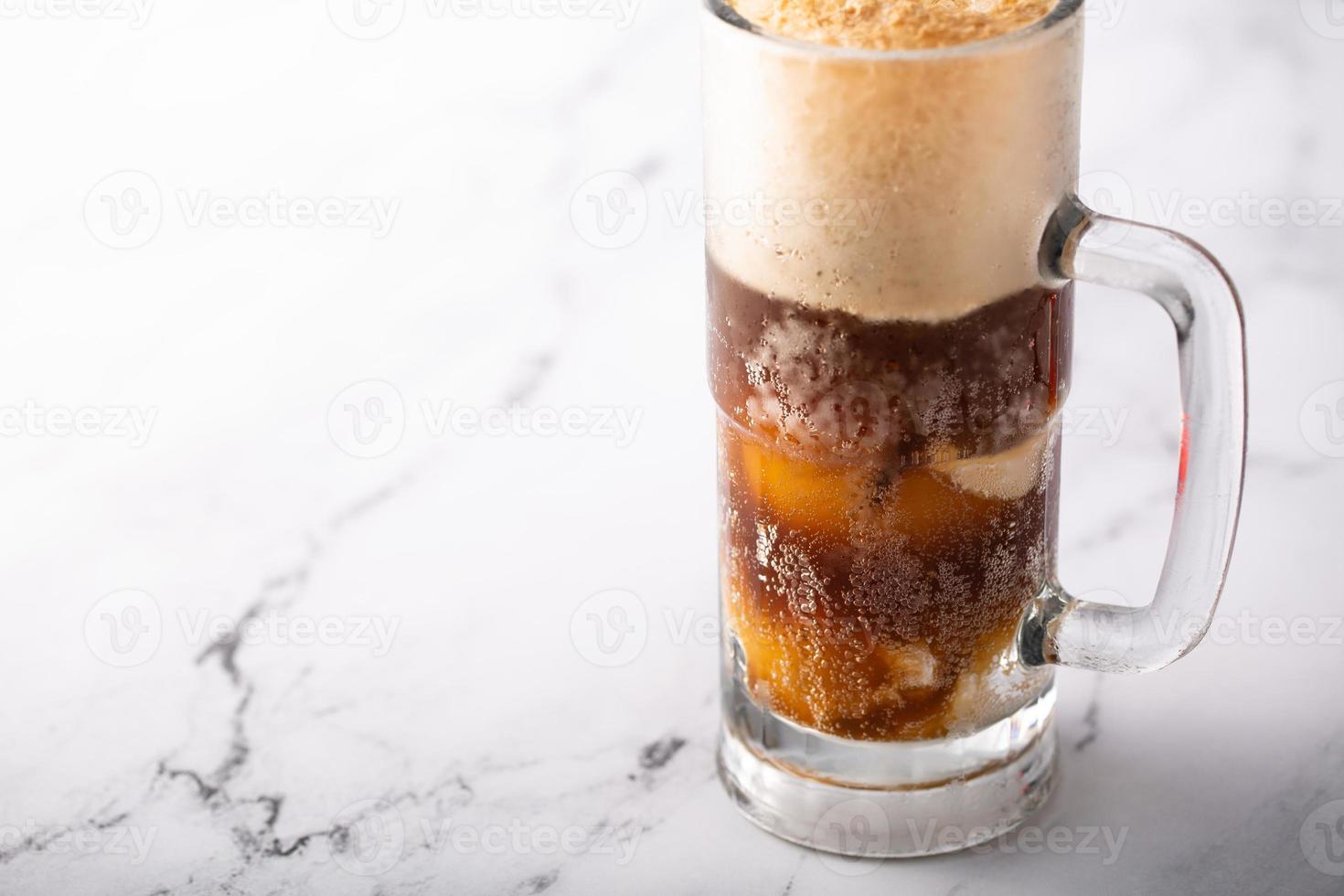 Root beer or soda ice cream float photo