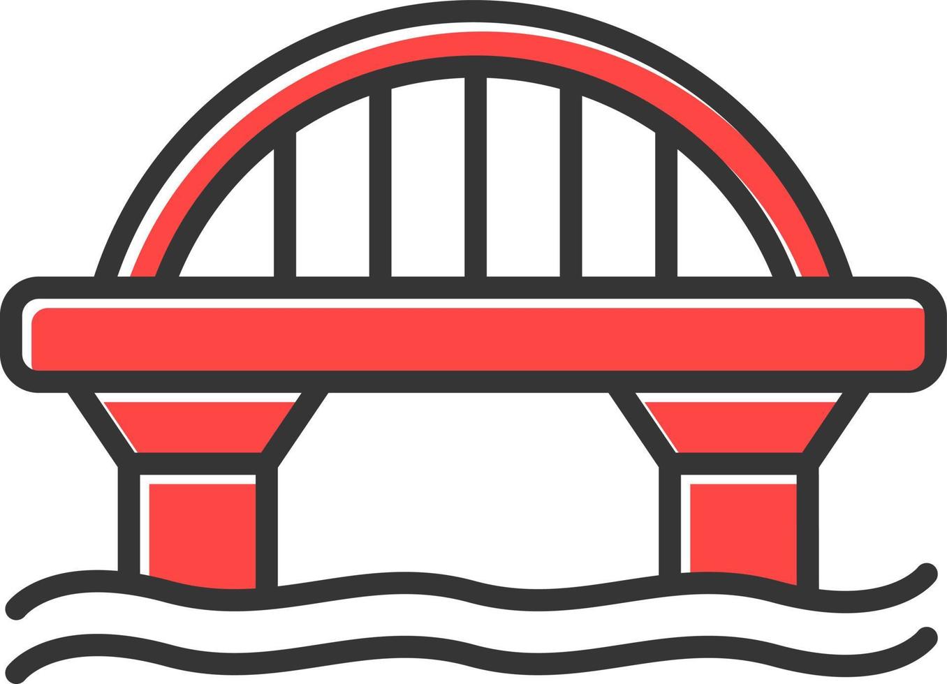 diseño de icono creativo de puente vector