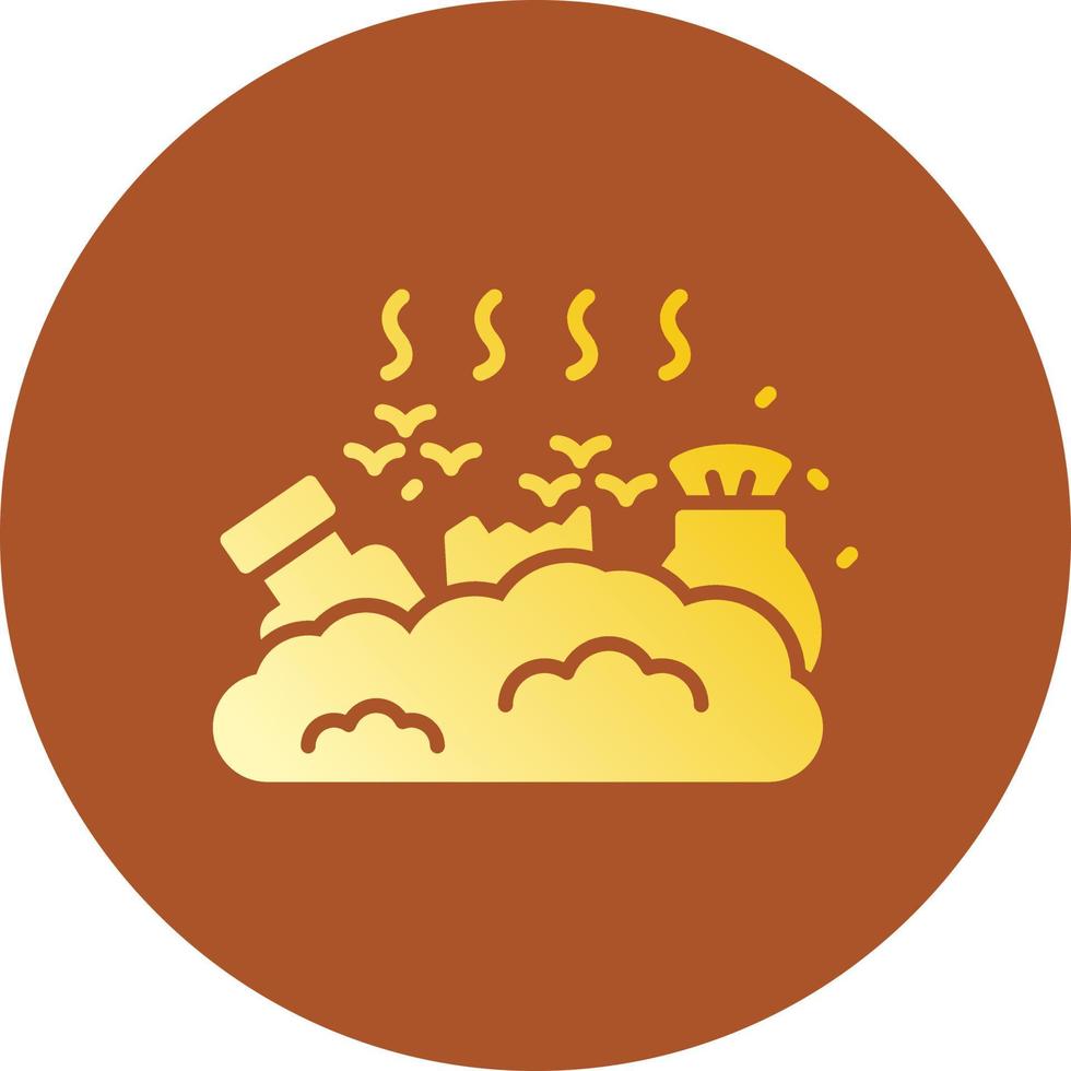 Landfill Creative Icon Design vector