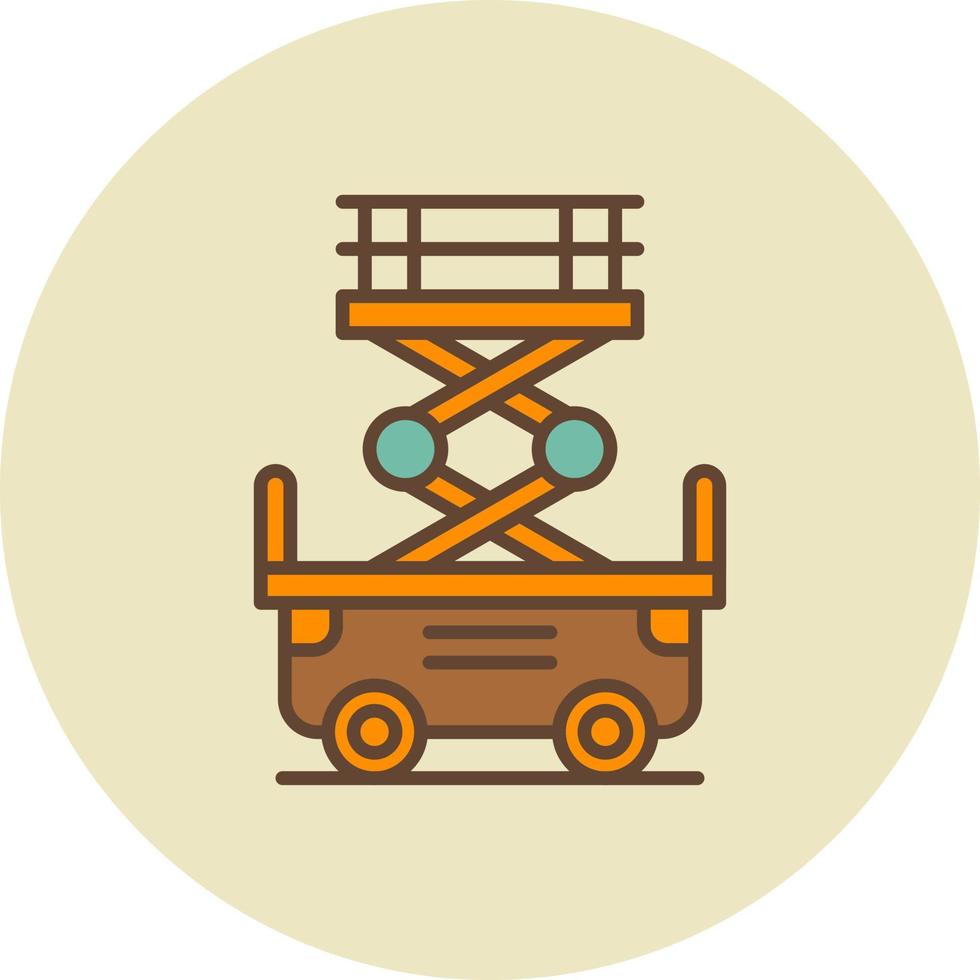 Scissor Lift Creative Icon Design vector