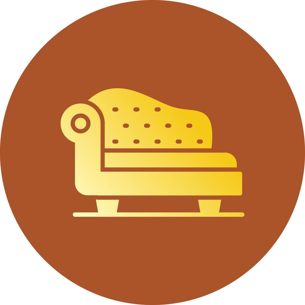 Chaise Longue Creative Icon Design vector