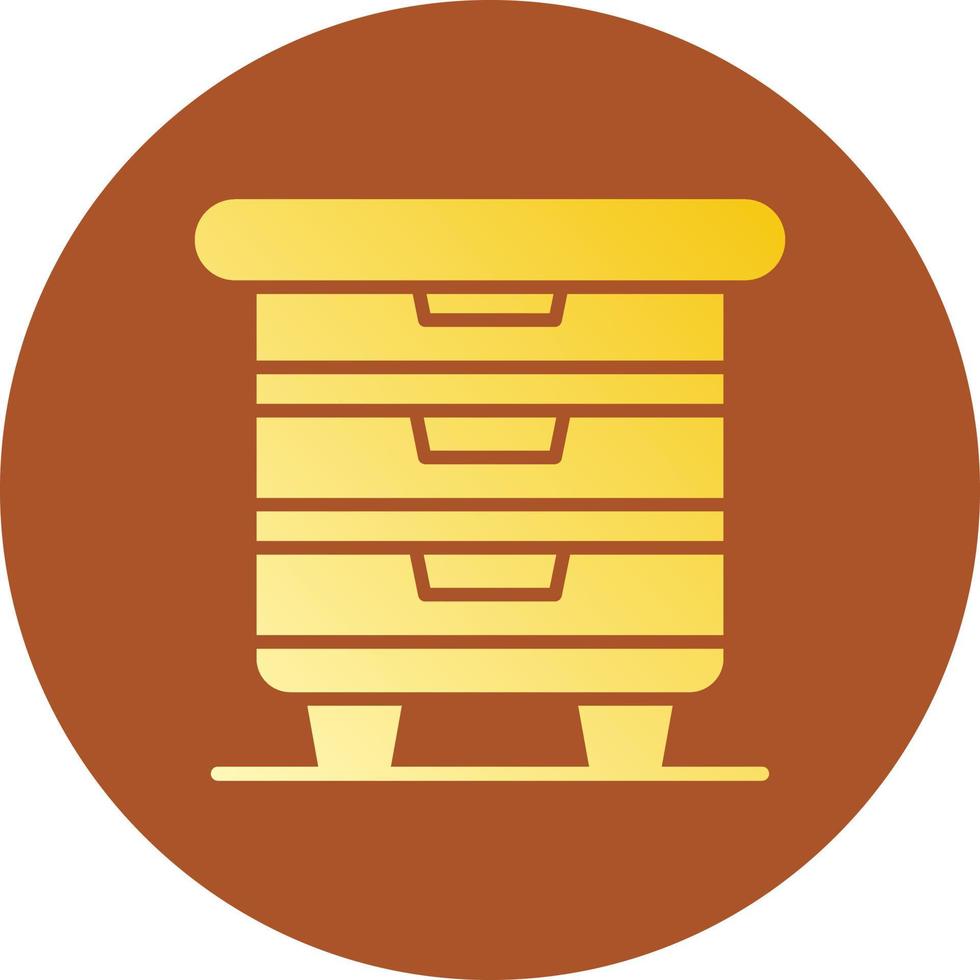 Chest Of Drawers Creative Icon Design vector