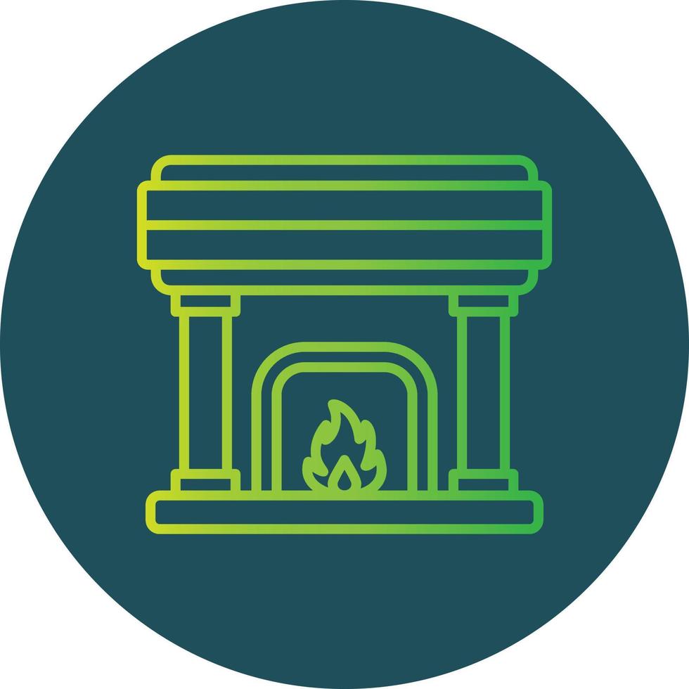 Fireplace Creative Icon Design vector