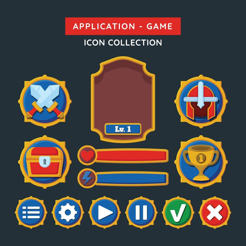 conjunto de iconos de juego vector