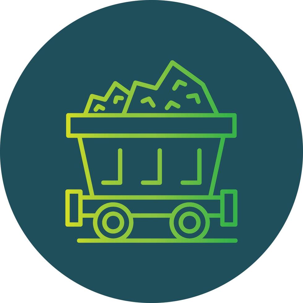 Mine Cart Creative Icon Design vector