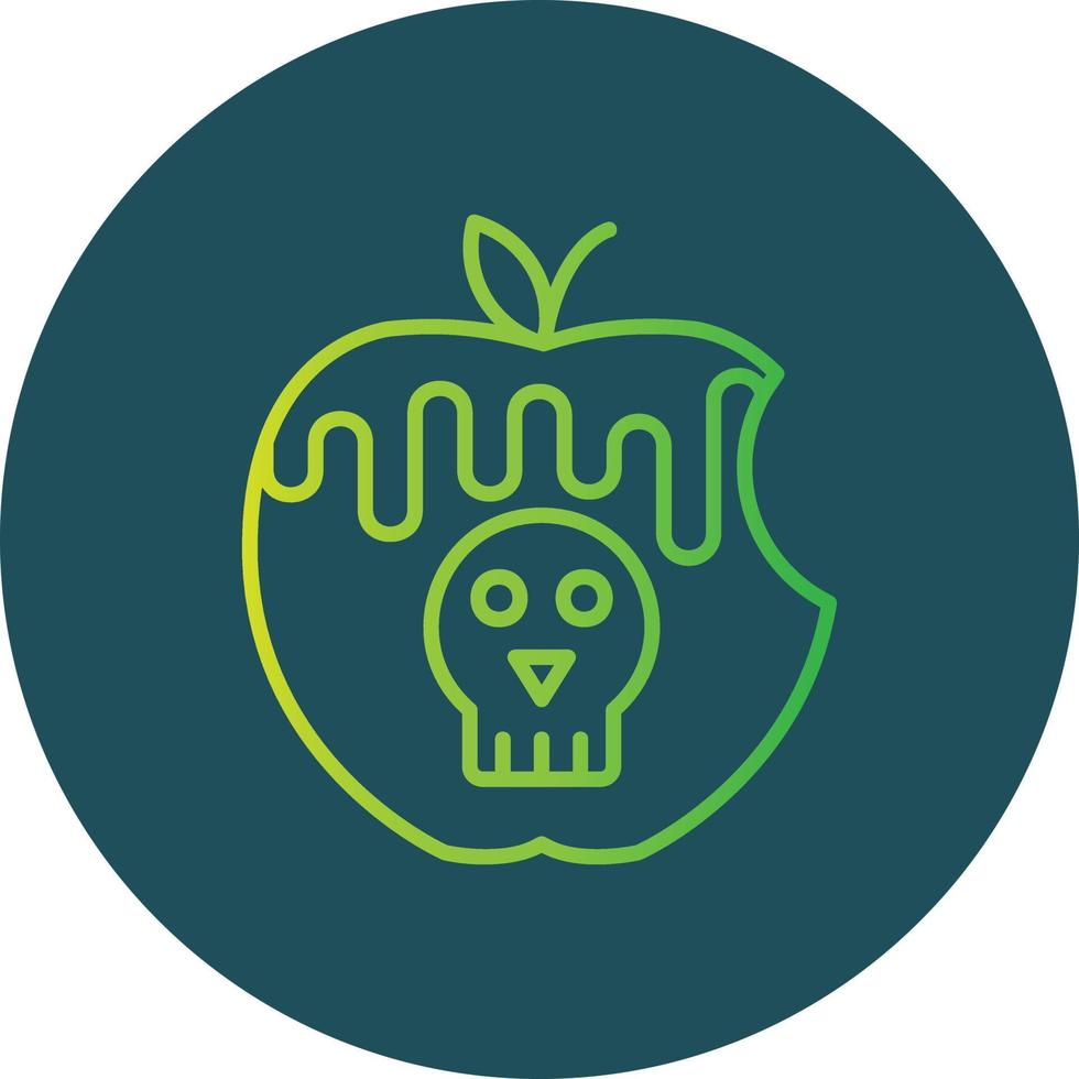 diseño de icono creativo de manzana envenenada vector