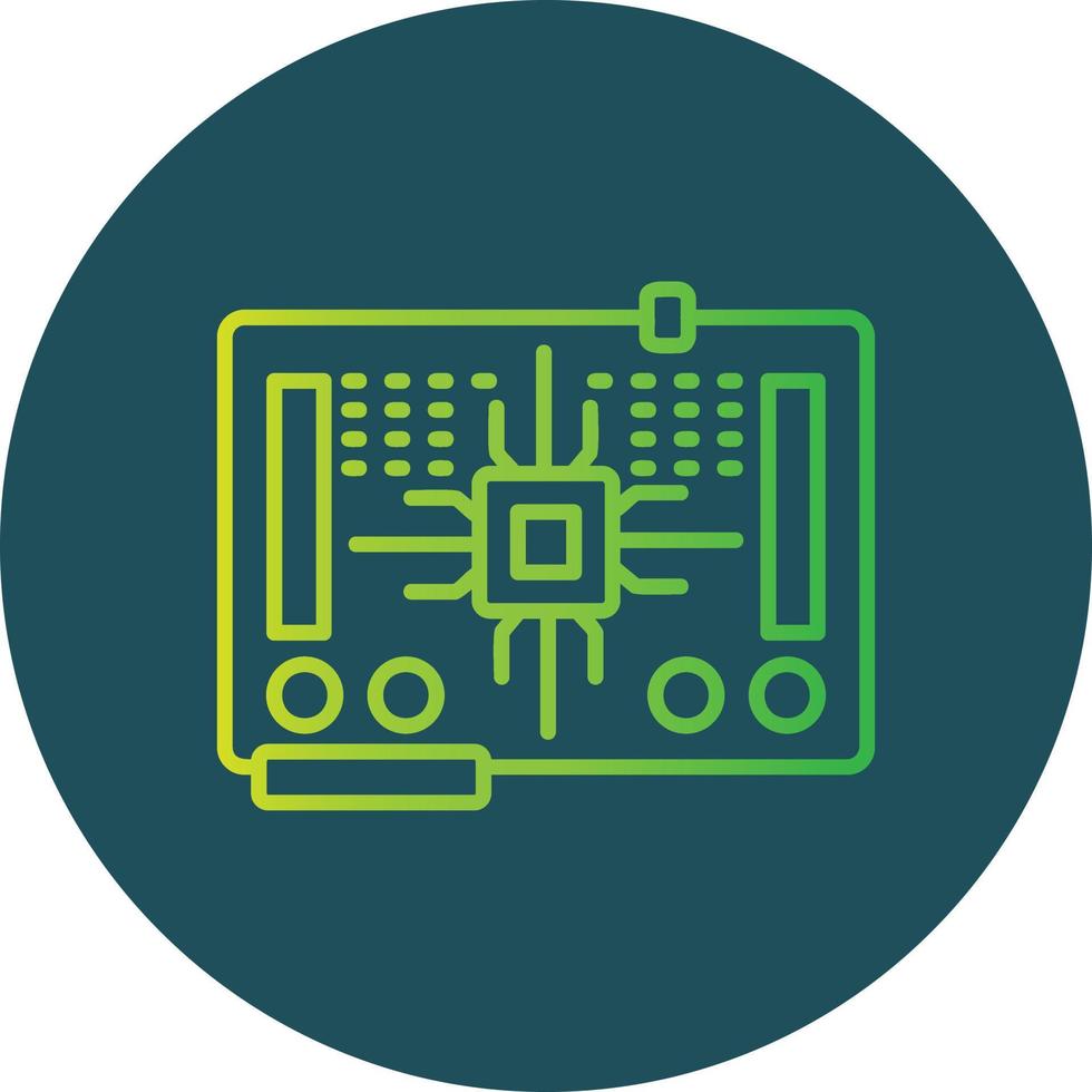 Circuit Board Creative Icon Design vector