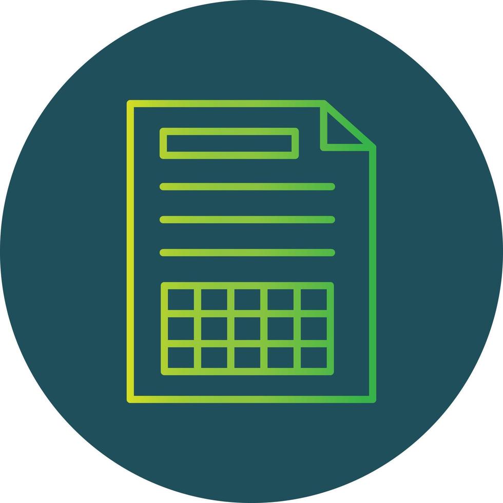 Spreadsheet Creative Icon Design vector