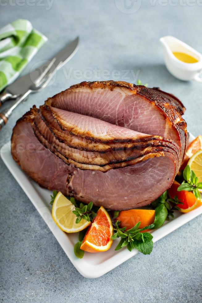 Easter ham for brunch photo