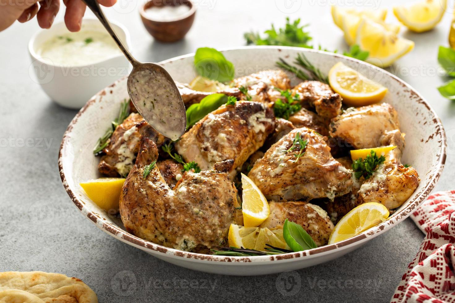 Lemon herbed garlic chicken photo