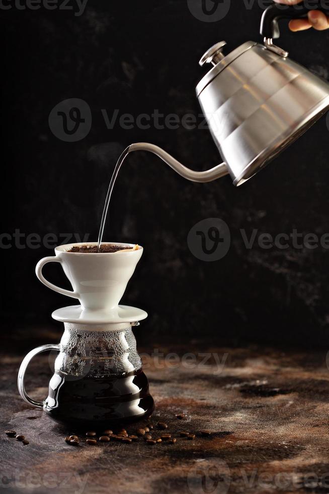 Making pour over coffee photo