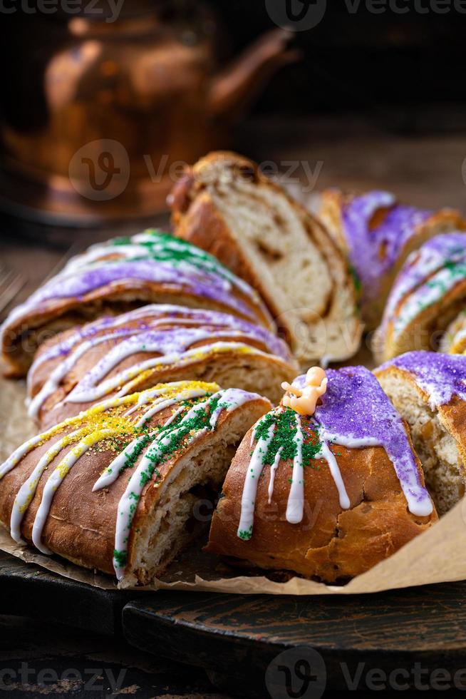 pastel de rey para mardi gras foto