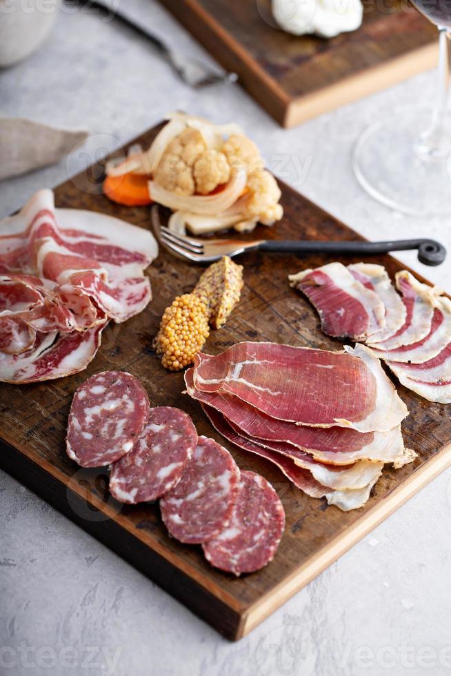 Meat charcuterie board photo