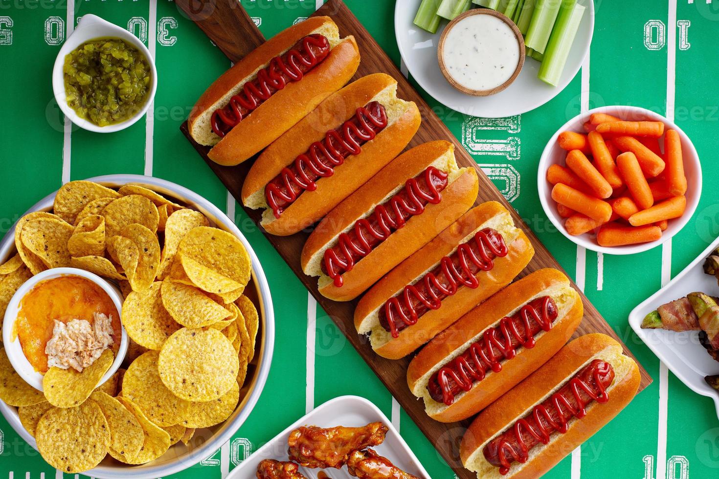 Hot dogs for game day photo