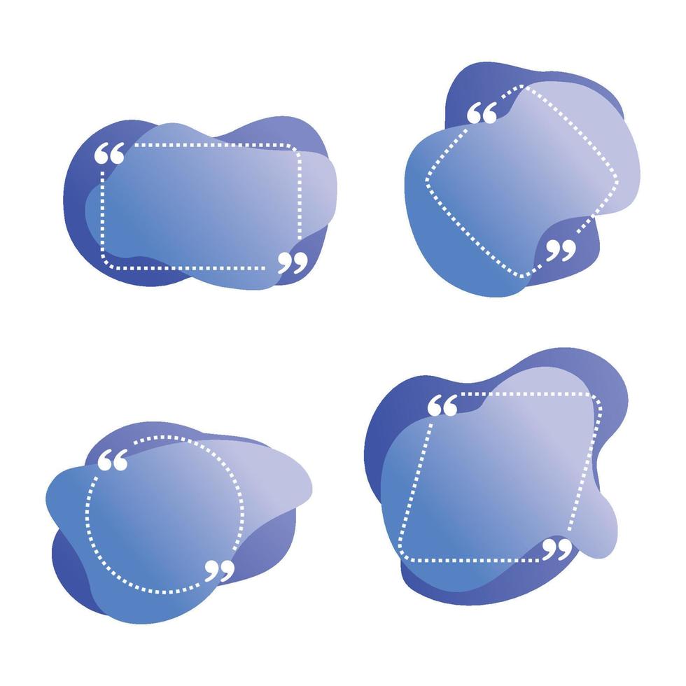 set of quote balloon design. bubble speech vector illustration.