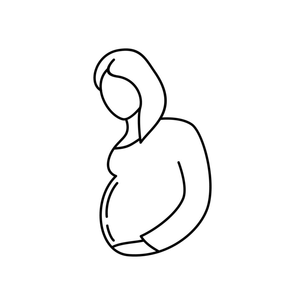 pregnant woman icon design. childbirth sign and symbol. newborn vector illustration