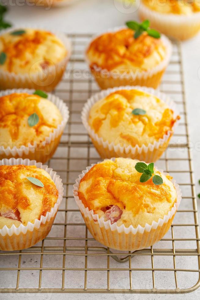 Ham and cheese muffins photo