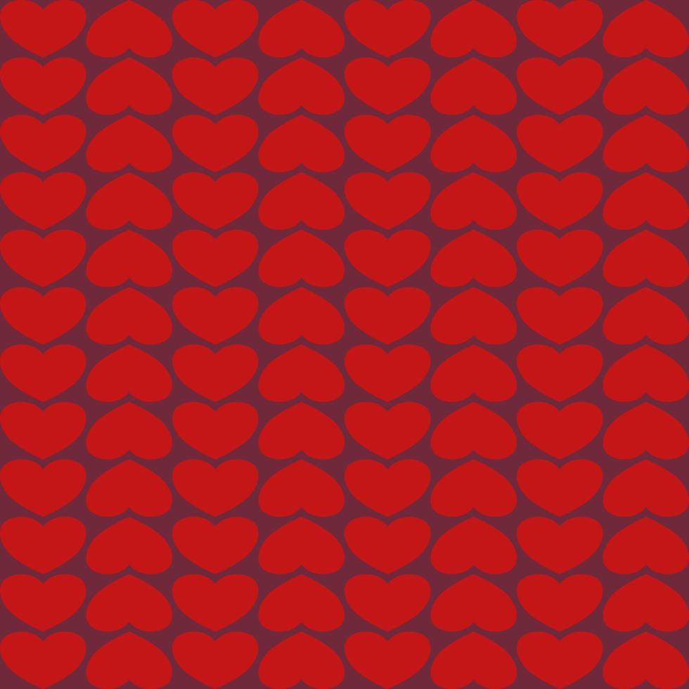 red seamless pattern with hearts vector