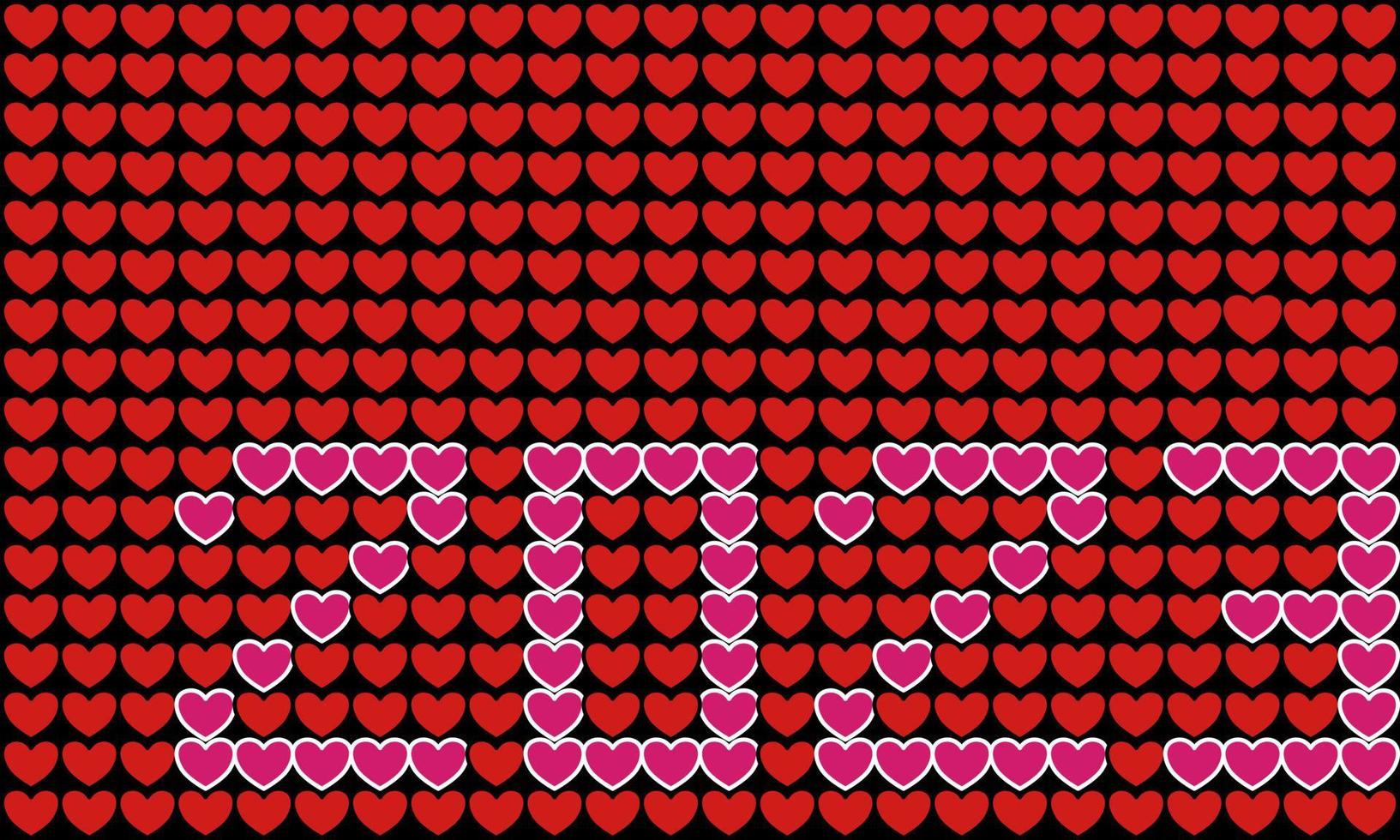 The heart pattern is a picture of the year 2023, red heart, of love. vector