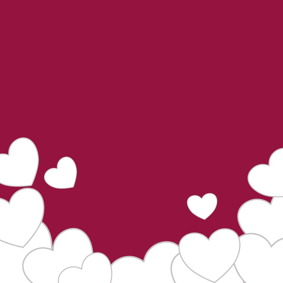 Red hearts, used for backgrounds, web page images. vector