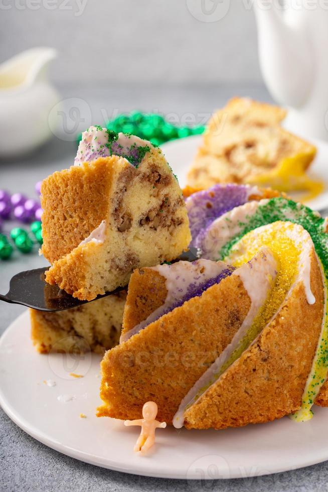 King cake with traditional decoration photo