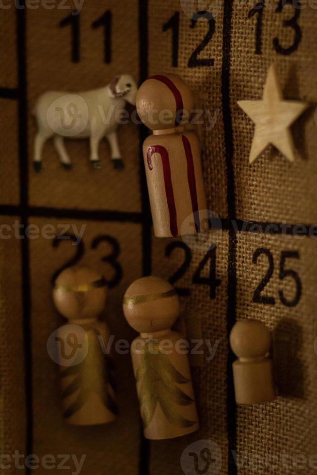 Christmas Advent Calendar with Advent Characters photo