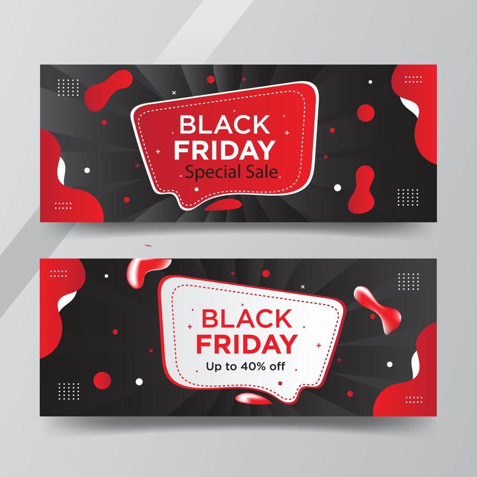 Black Friday promotional web banner design vector