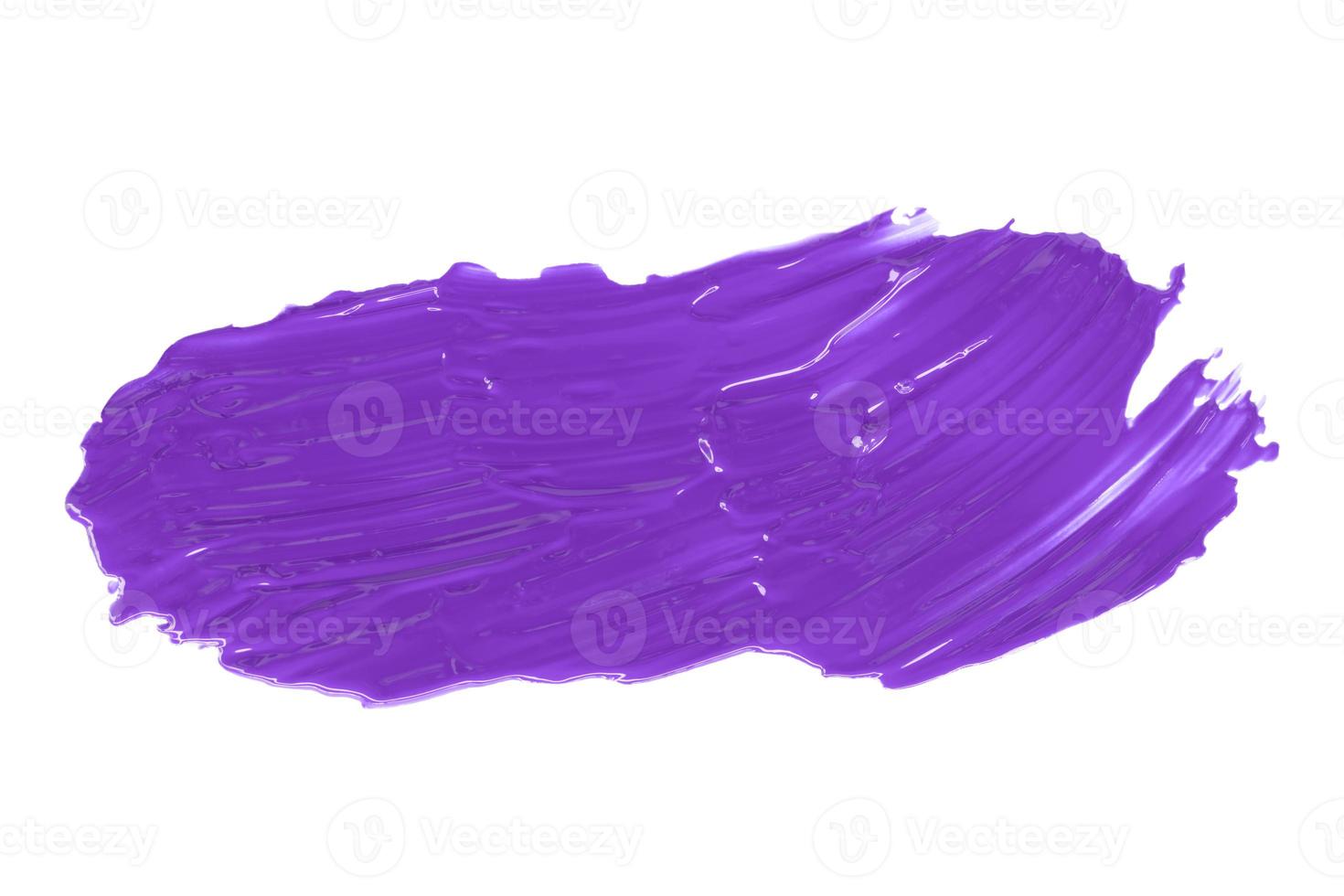 Glossy purple brush isolated on white background. photo
