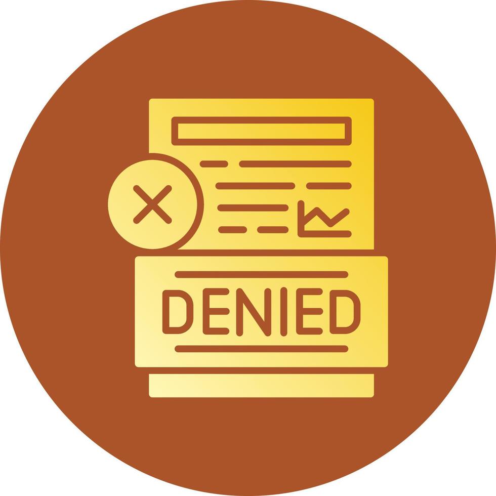 Denied Creative Icon Design vector