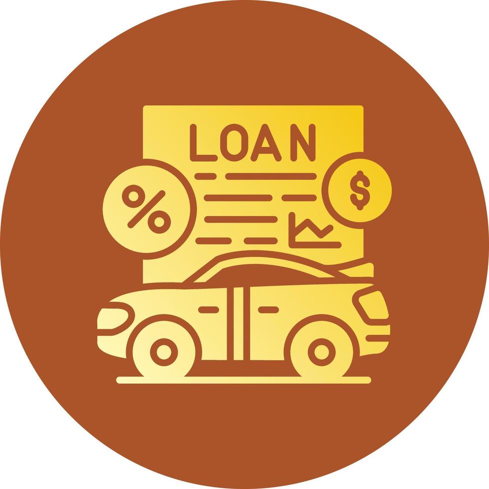 Car Loan Creative Icon Design vector
