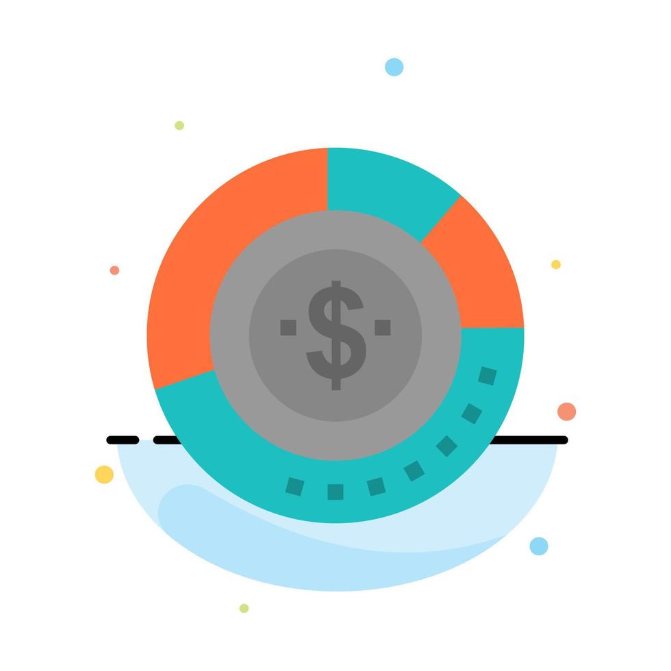 Diagram Analysis Budget Chart Finance Financial Report Statistics Abstract Flat Color Icon Template vector