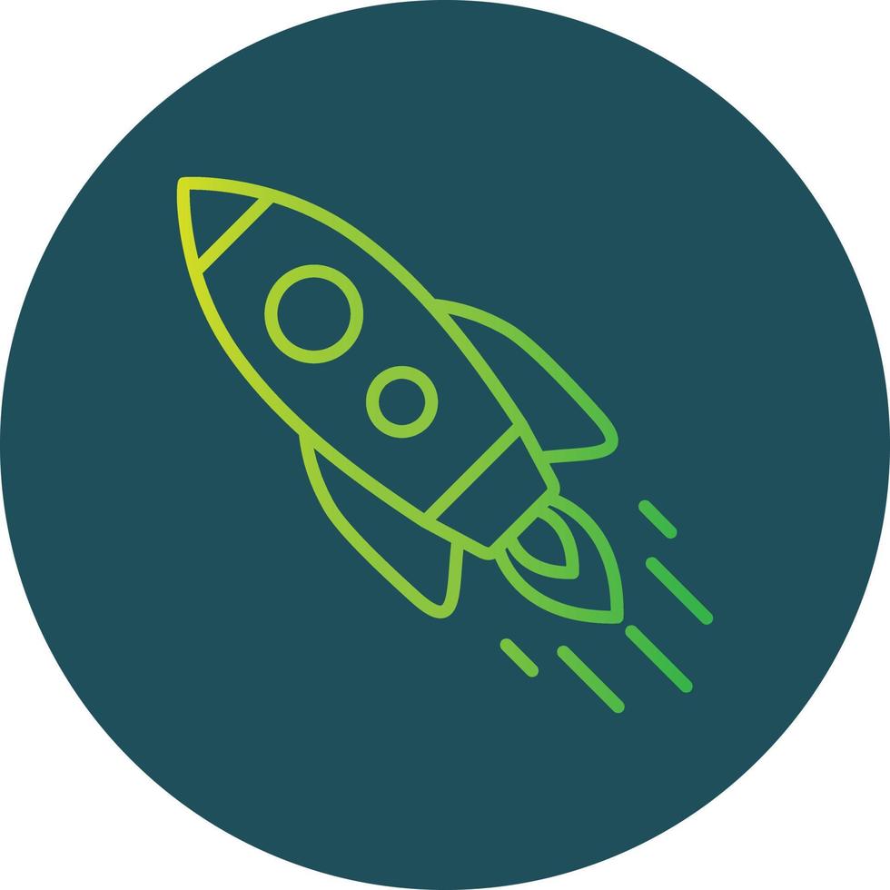 Inclined Rocket Creative Icon Design vector