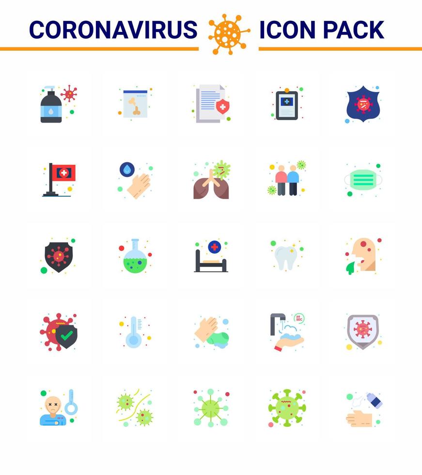conjunto de iconos de prevención de coronavirus 25 salvaguarda azul información de enfermedad gráfico de hospital registro clínico coronavirus viral 2019nov elementos de diseño de vector de enfermedad