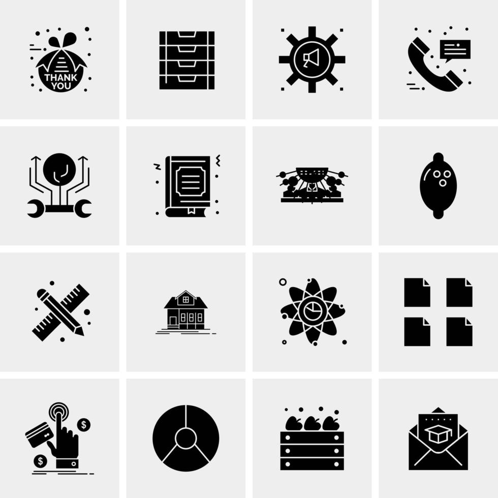 16 Universal Business Icons Vector Creative Icon Illustration to use in web and Mobile Related project