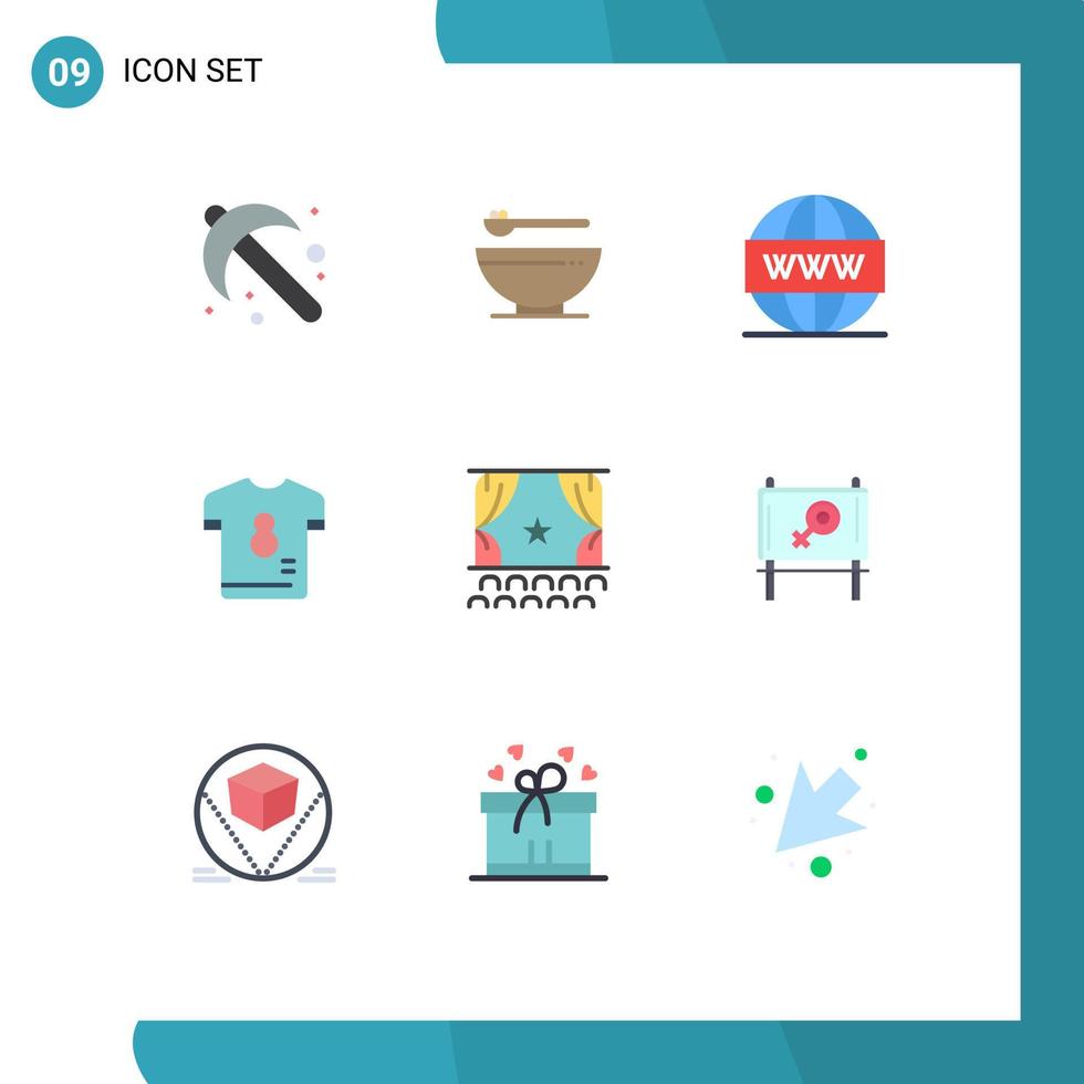 Pack of 9 Modern Flat Colors Signs and Symbols for Web Print Media such as soccer player engine kit web Editable Vector Design Elements