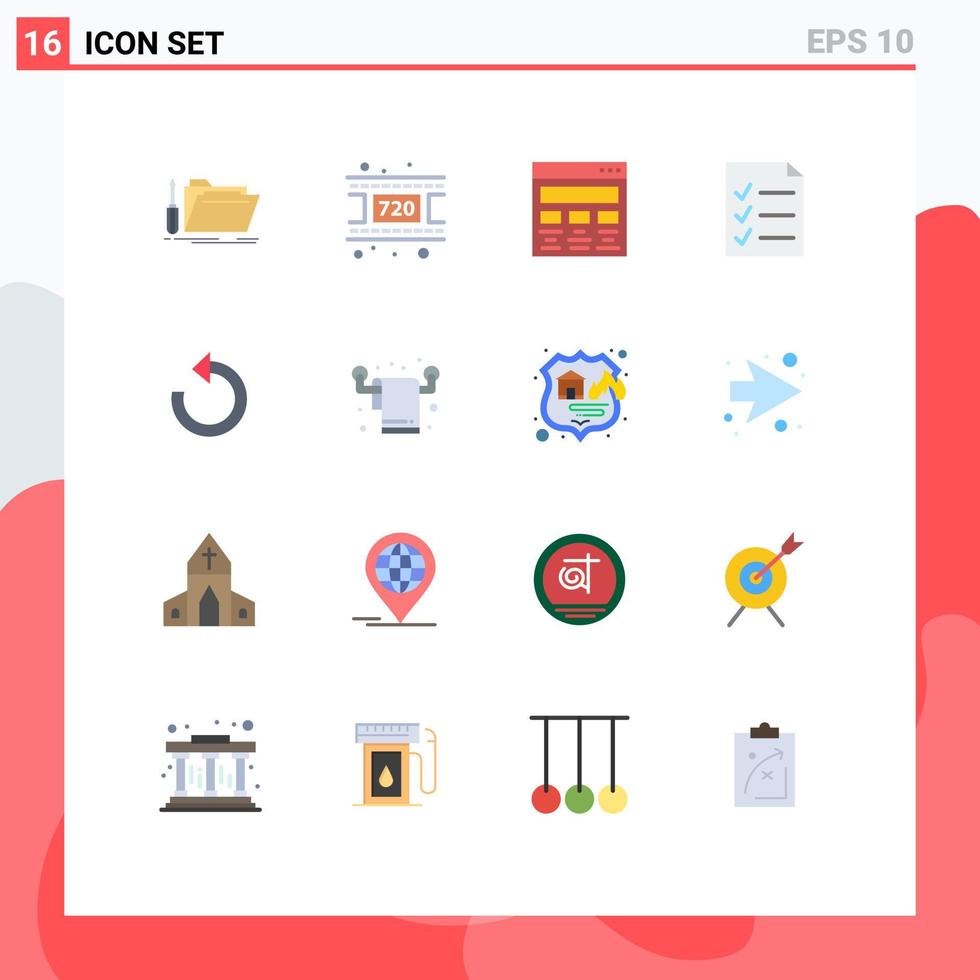 16 iconos creativos signos y símbolos modernos de recarga todo el archivo de diseño paquete editable web de elementos de diseño de vectores creativos