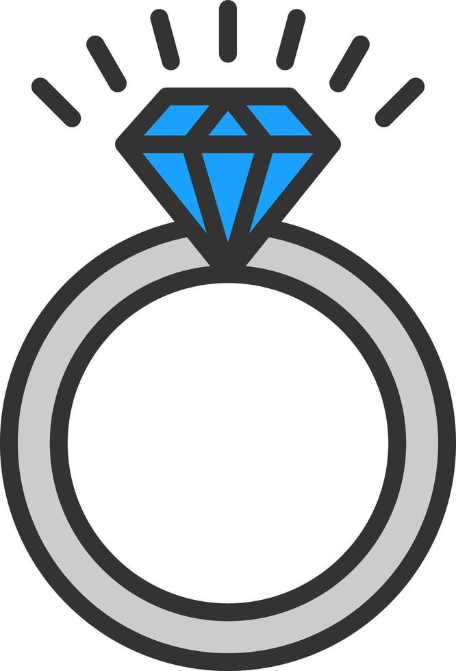 diseño de icono de vector de anillo de bodas